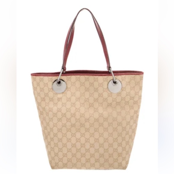 Authentic Vintage Gucci Canvas Eclipse Tote Bag (H) - Picture 1 of 12